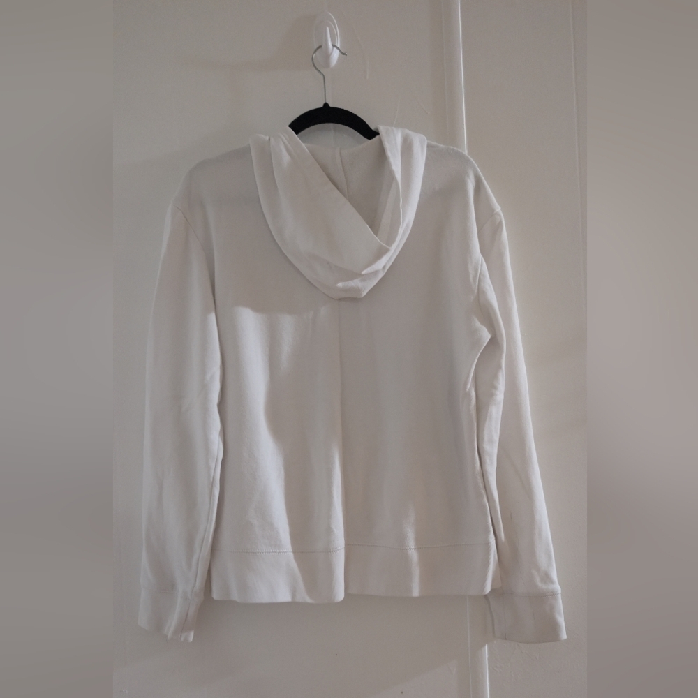 Aeropostale White Zip-Up Hoodie With Blue Letters - Picture 3 of 9